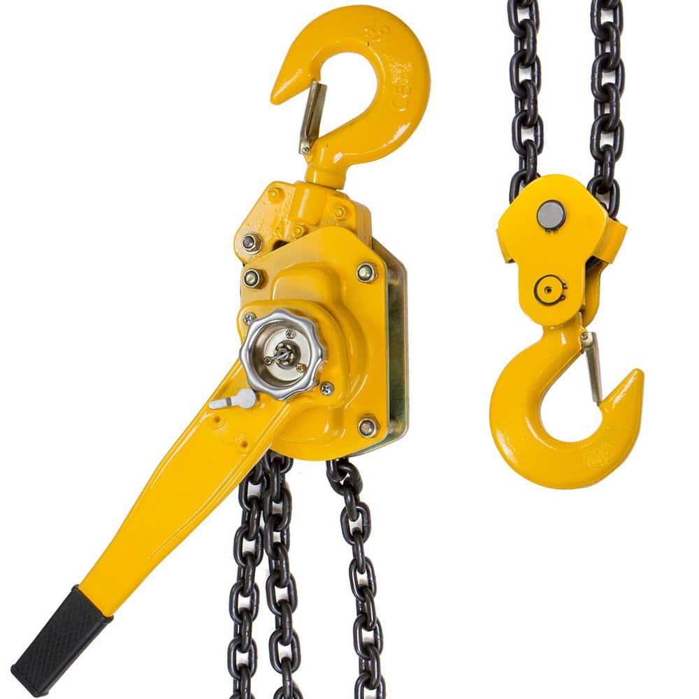 10 ft. 6-Ton Steel Block Chain Lever Hoist Puller Lifter - Hercitys