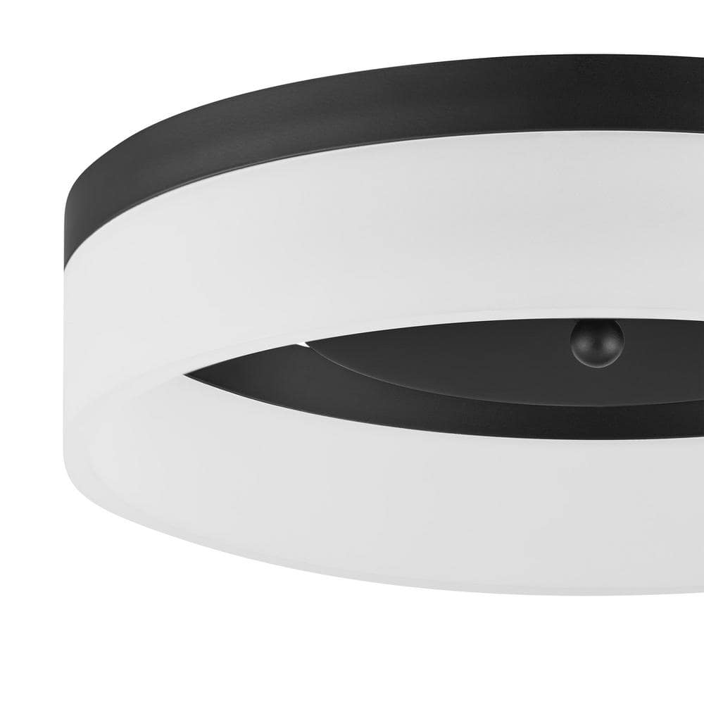13.80 in. Black LED Flush Mount - Hercitys