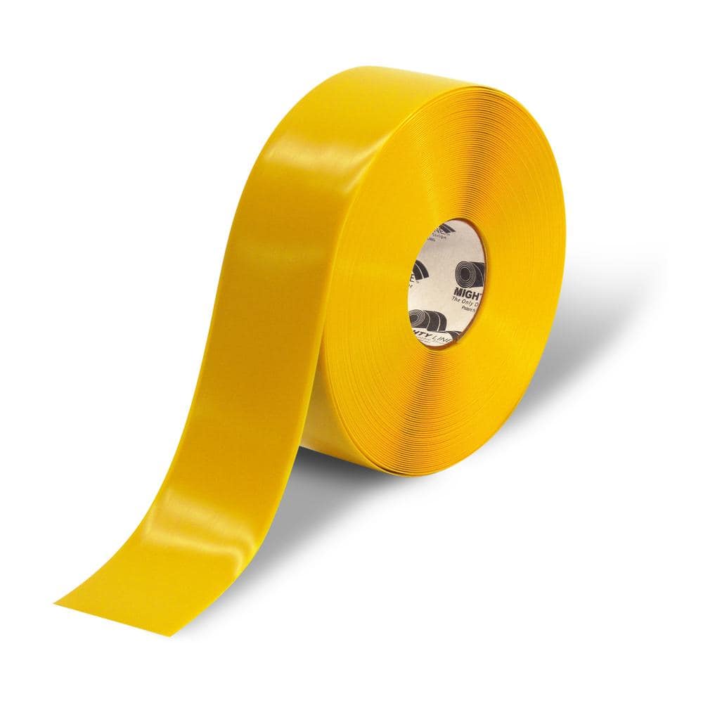 3 in. Yellow Heavy-Duty Floor Tape 100 ft. Roll - Hercitys