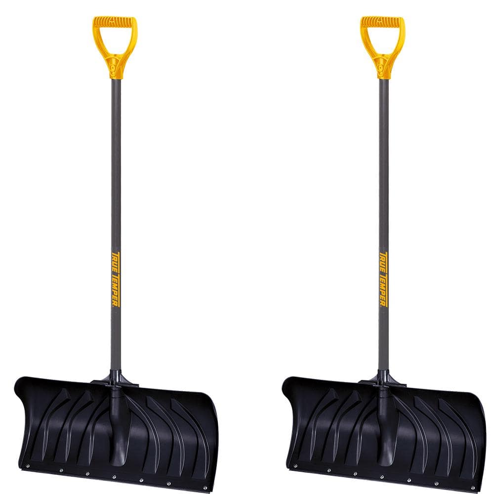 38.3 in. Steel Handle Plastic Snow Shovel (Pack of 2) - Hercitys