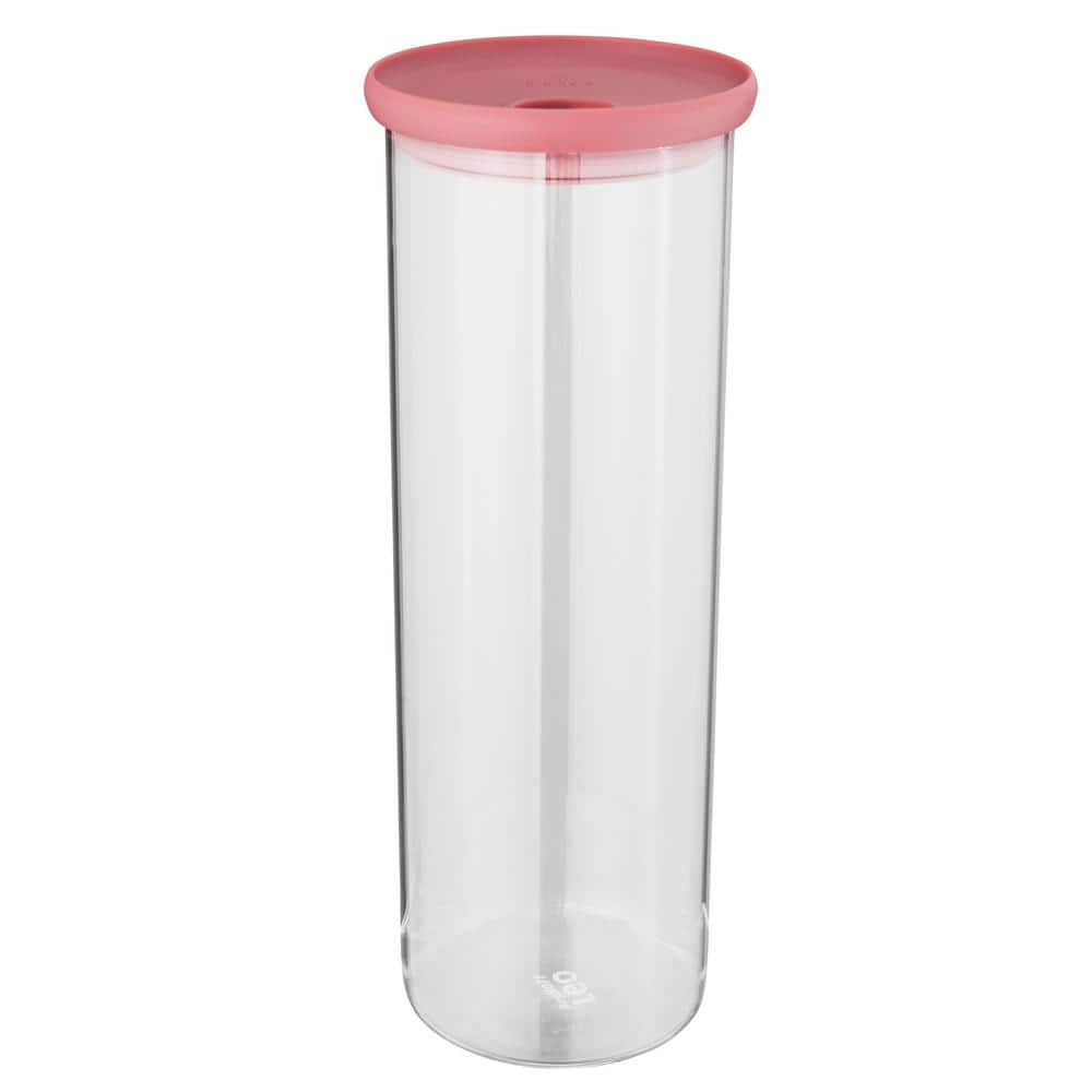 2 Qt. Leo Pink Glass Pasta Container - Hercitys