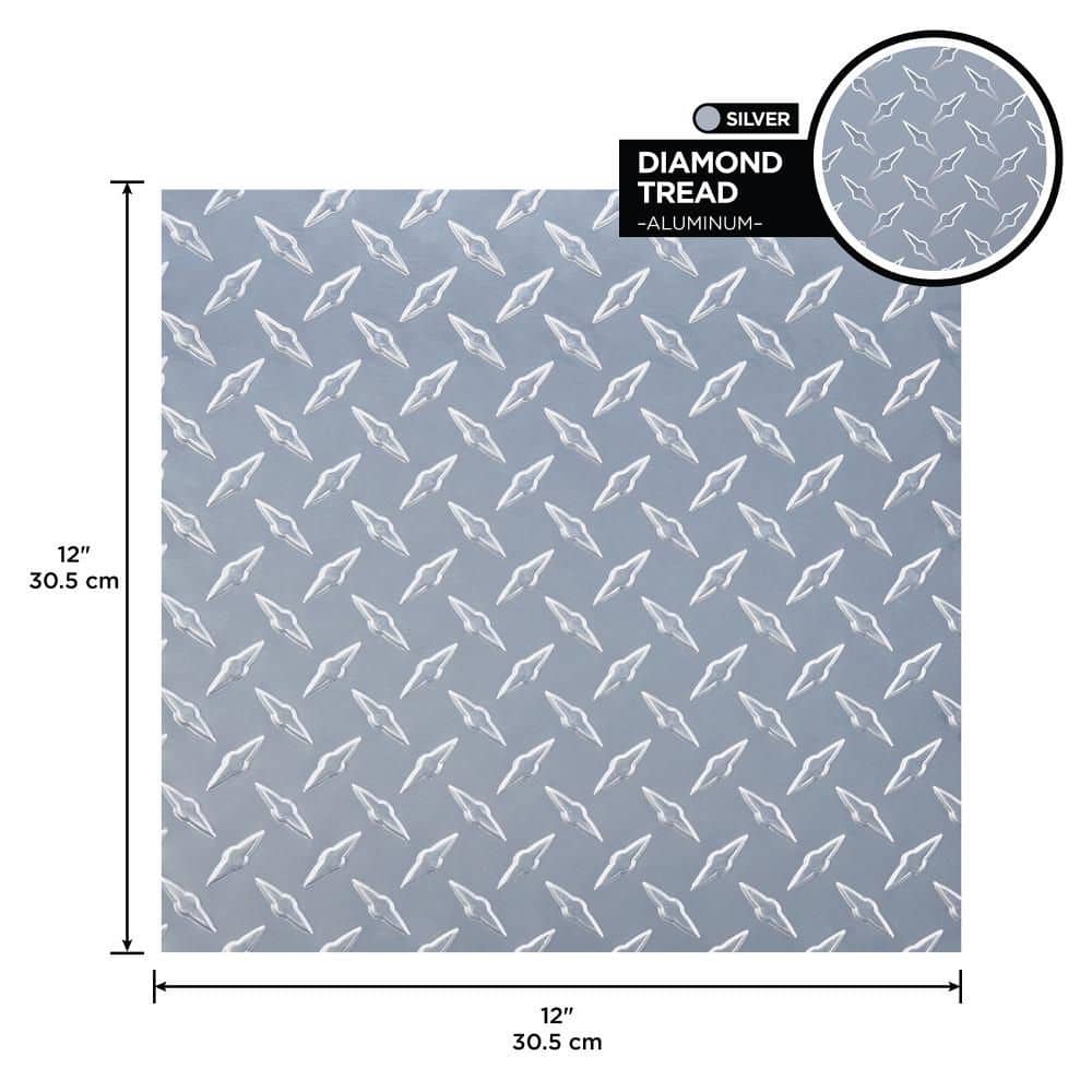 1 ft. x 1 ft. Diamond Tred Aluminum Sheet – Heavy Weight - Hercitys