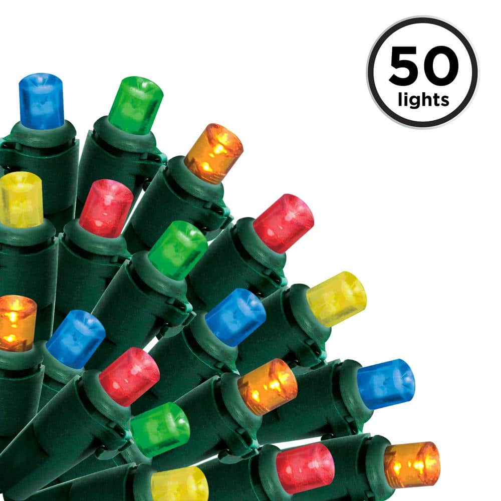 17 ft. 50-Count LED Multi Christmas Micro Mini Lights - Hercitys