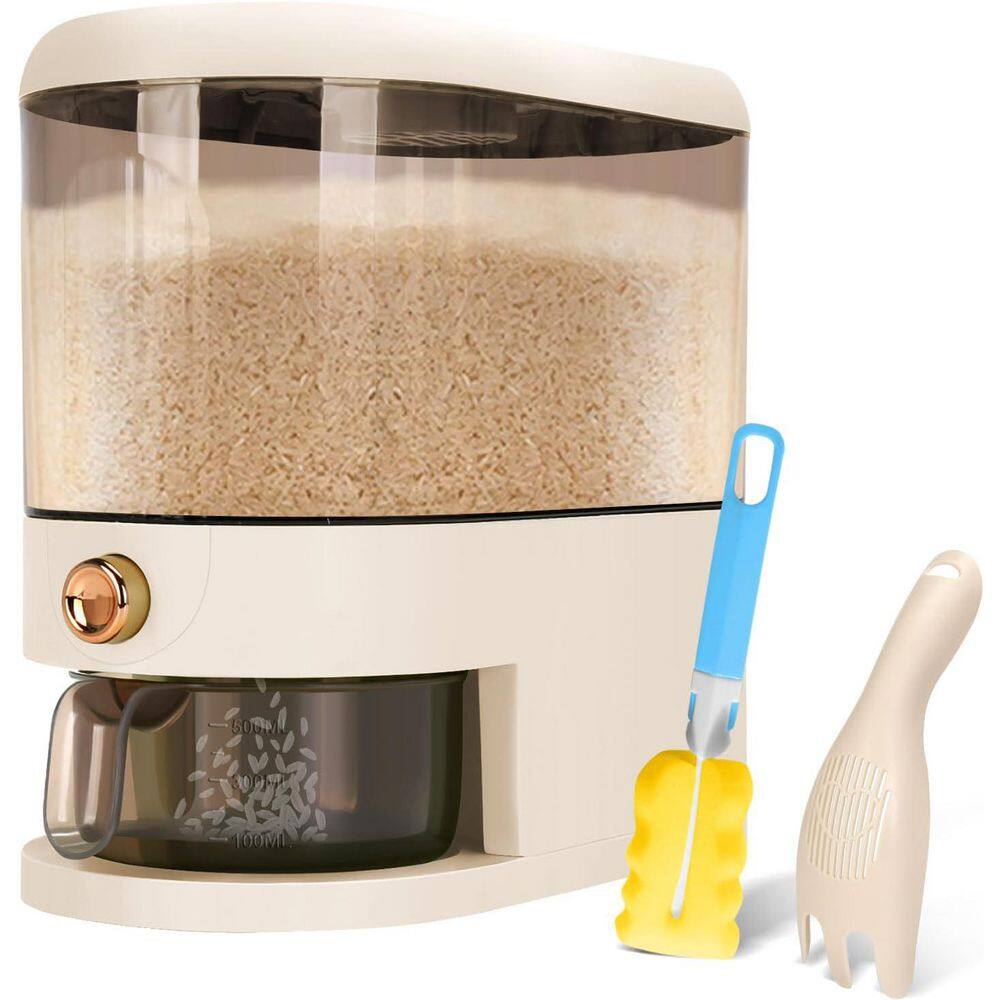 12 lbs. Food Storage Container with Lid Time Scale Measuring Cylinder Moisture Proof for Kitchen Pantry Organization - Hercitys