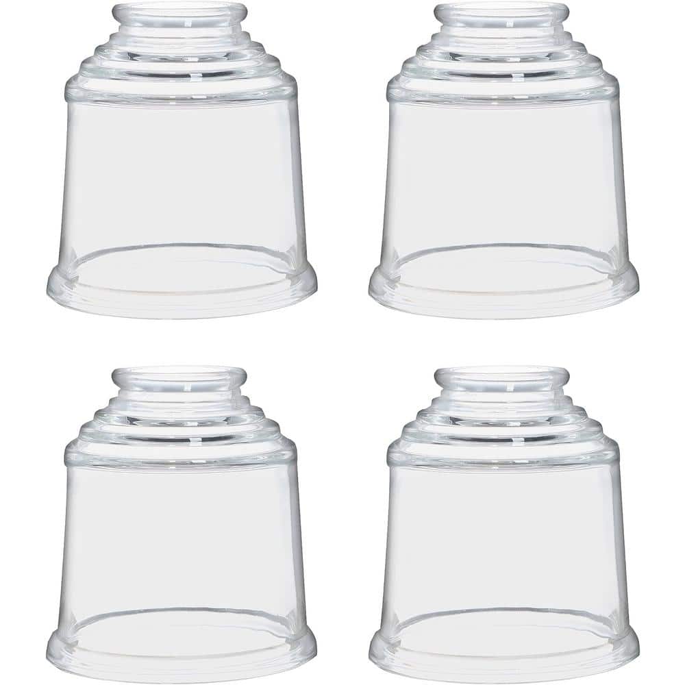 4PK-Lighting Accessory-Replacement Glass- Clear – 2-1/4 in.Fitter, 4-3/4 in.H x 4-3/8 in.Dia. - Hercitys