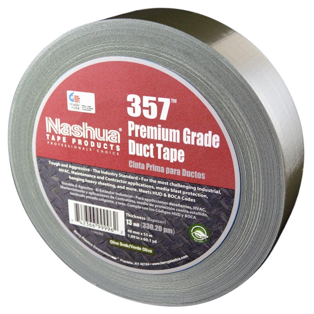 1.89 in. x 60.1 yds. 357 Ultra Premium Olive Drab Duct Tape - Hercitys