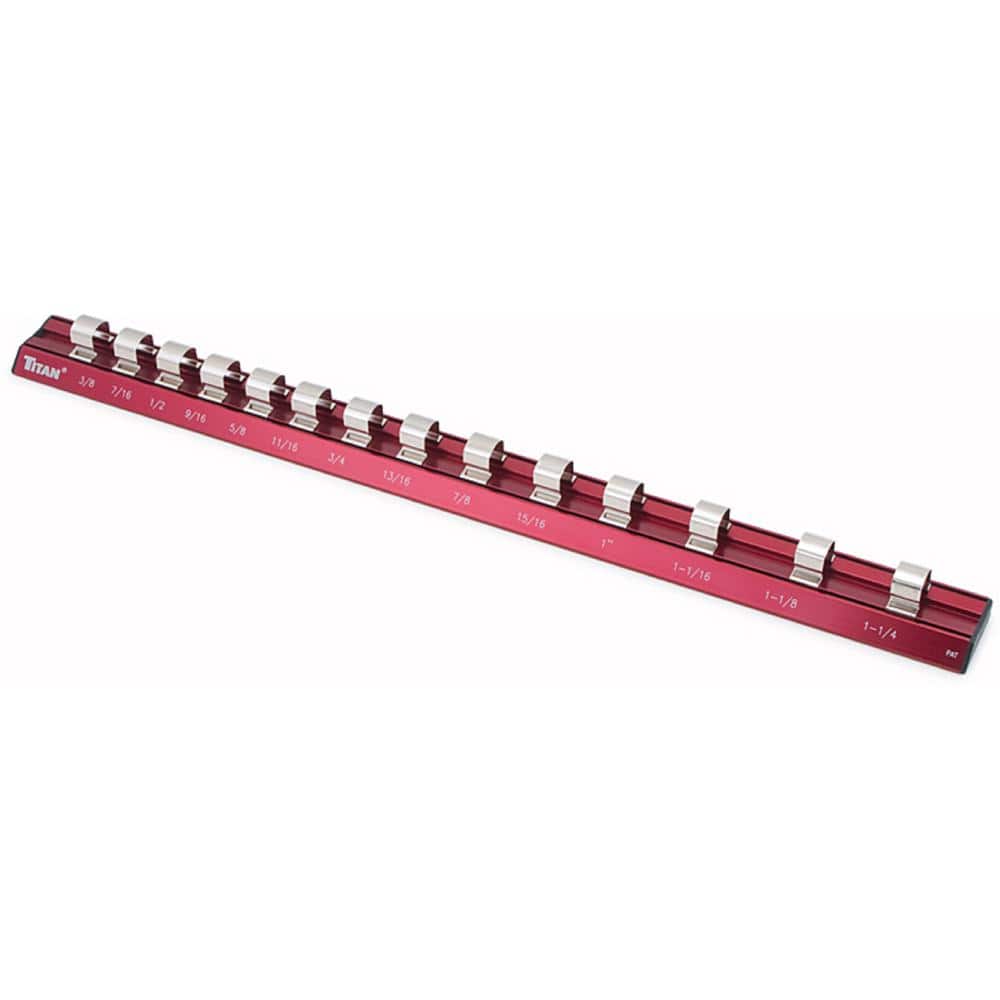 1/2 in. Drive SAE Magnetic Alum Socket Rail - Hercitys