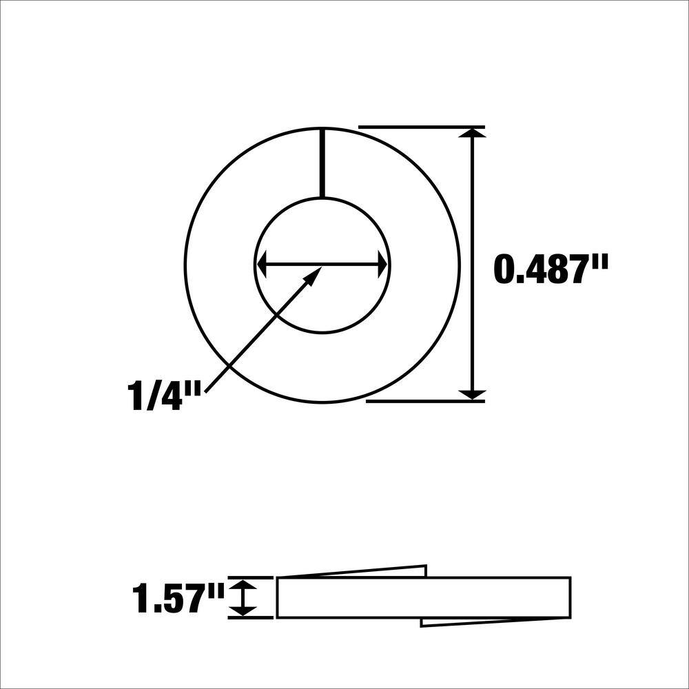 1/4 in. Stainless Steel Lock Washer (50-Pack) - Hercitys