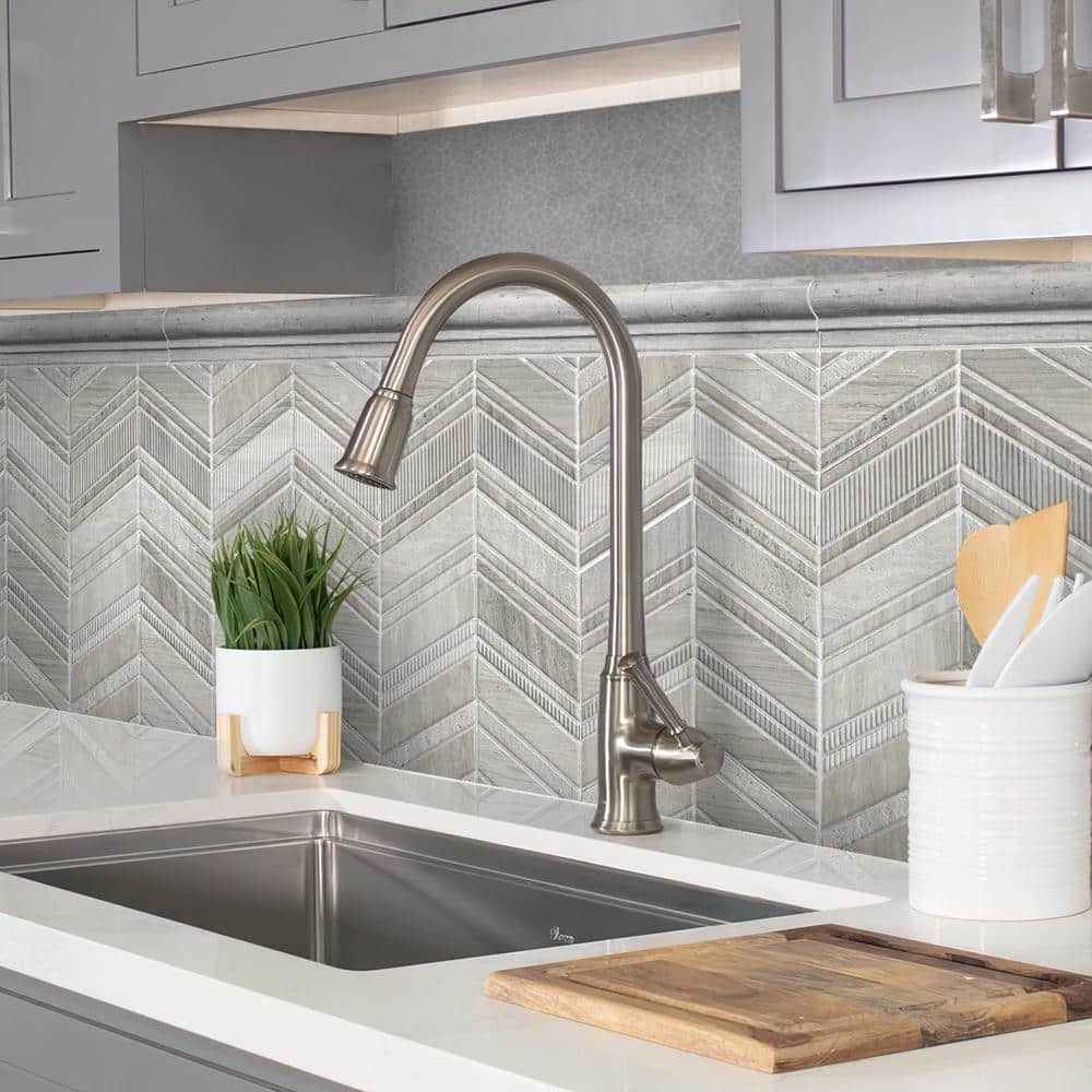 10 pack 2-in W x 12-in L Marble Polished Chair Rail Tile Trim (1.667 Sq ft/case) - Hercitys