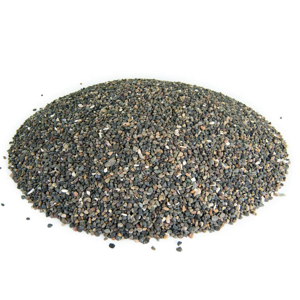 0.25 cu. ft. 1/4 in. Black Criva Mexican Beach Pebble Smooth Round Rock for Gardens, Landscapes and Ponds - Hercitys