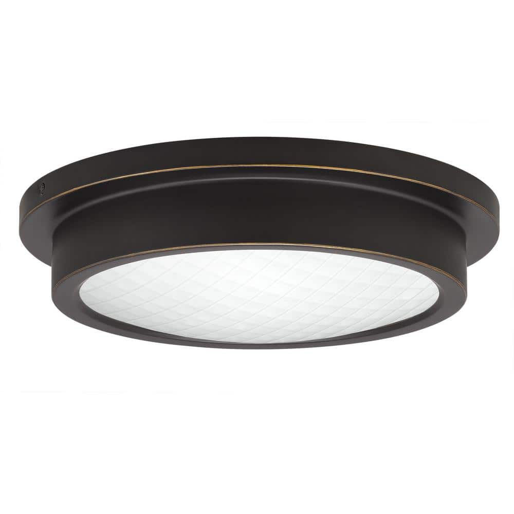 14 in. Light Matte Black 25-Watt Adjustable CCT Integrated LED Flush Mount - Hercitys