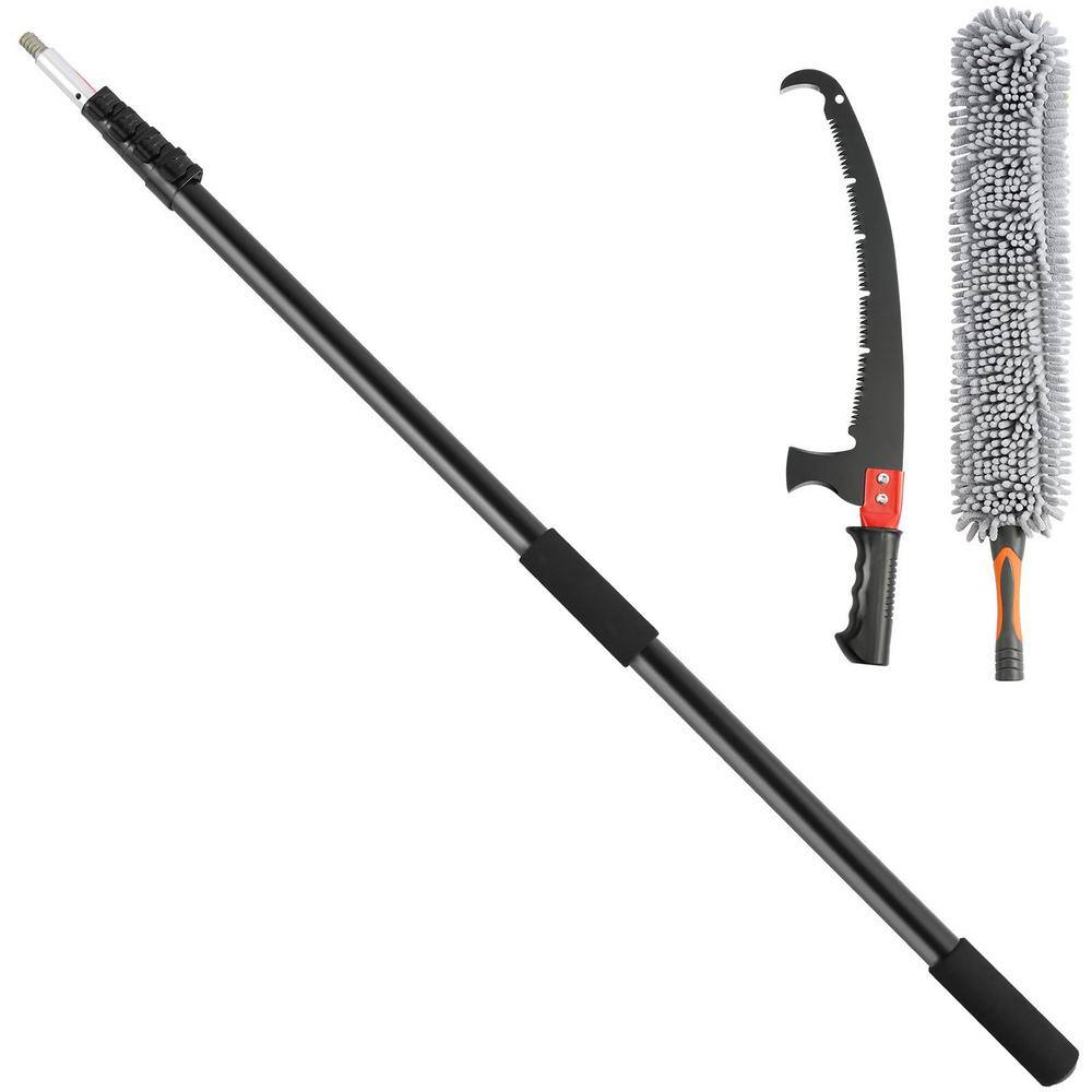 58.8 in. to 240 in. Aluminum Pruning Saw Extendable Tree Pruner, with Light-Weight Alloy Handle, Manual Pole Saw - Hercitys