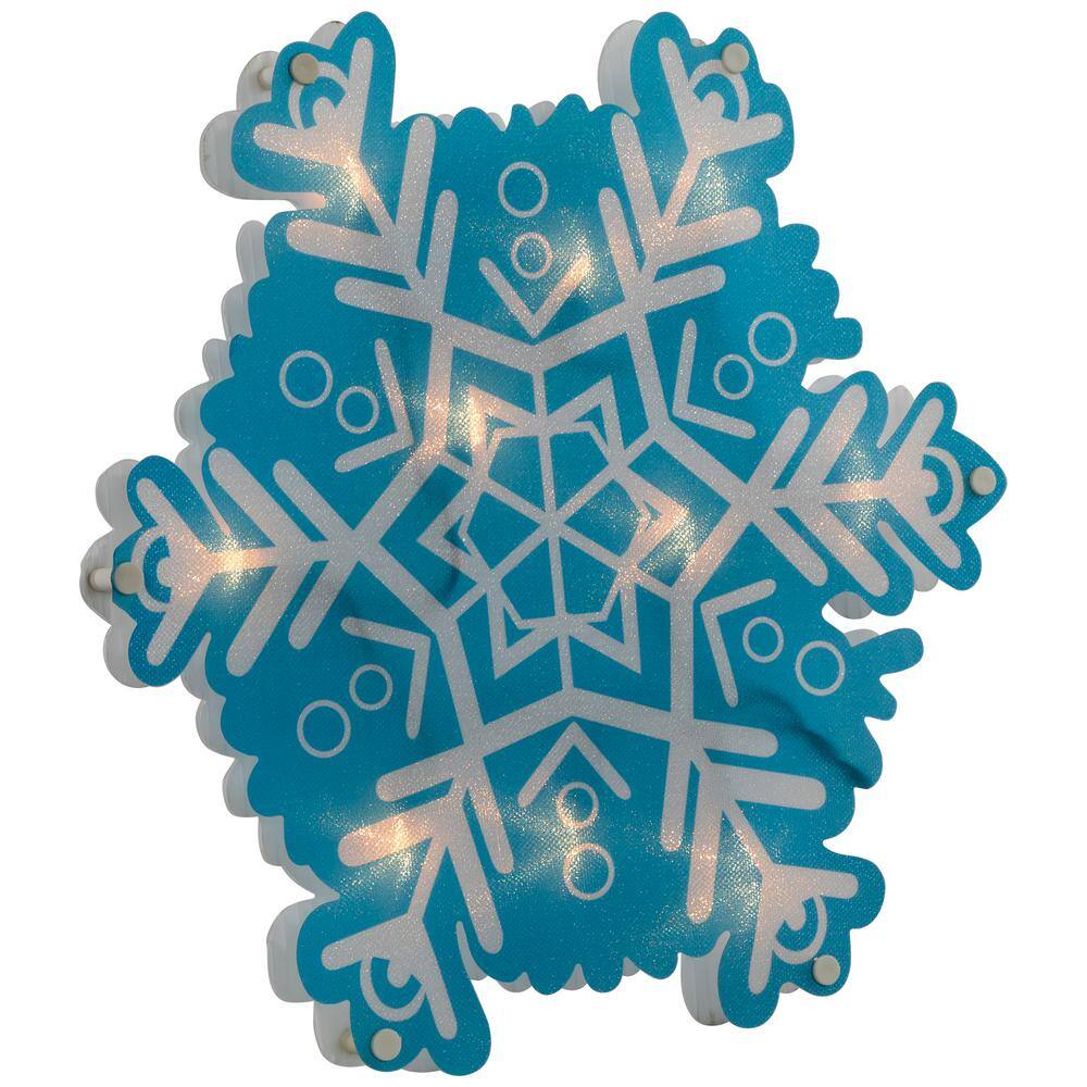 11.75 in. Lighted Snowflake Christmas Window Silhouette - Hercitys