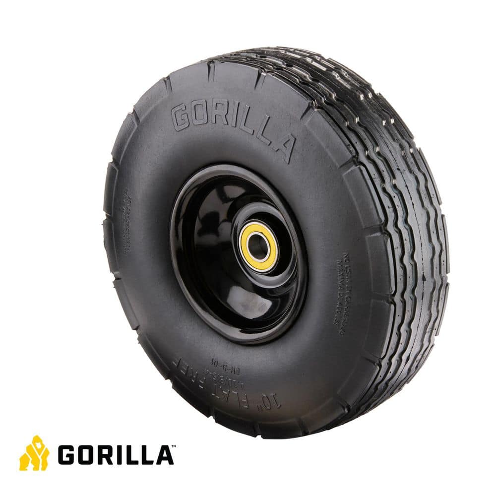 10 in. Heavy-Duty No-Flat Hand Truck Replacement Tire (1 pack) - Hercitys