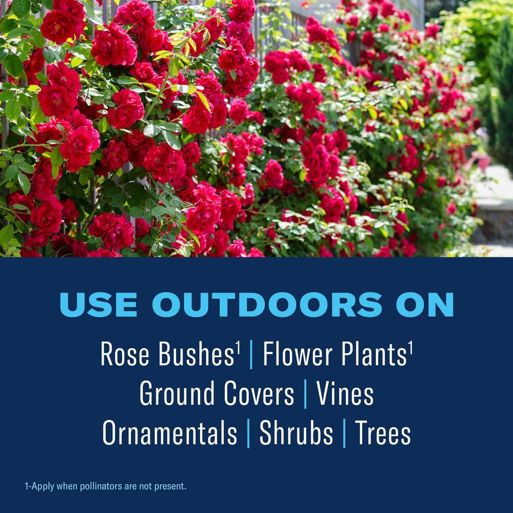 1 Gal Ready-To-Use All-in-One Rose and Flower Plant Spray 3-in-1 Insect Killer, Disease and Mite Control - Hercitys