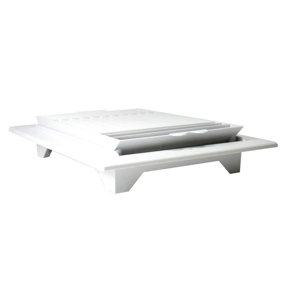 10 in. x 8 in. Plastic Ceiling Register in White - Hercitys