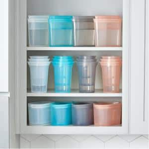 16 oz. Frost Reusable Silicone Medium Cup Zippered Storage Container - Hercitys