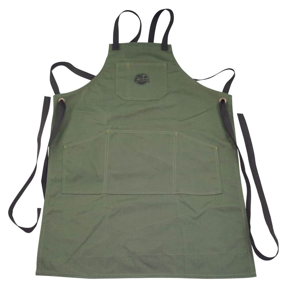 5-Pocket Canvas Tool Work Apron in Green - Hercitys