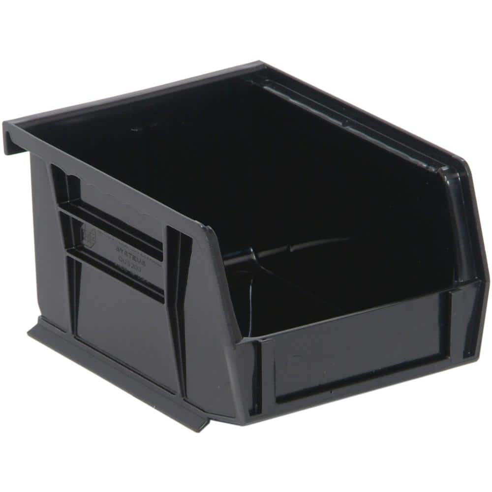 1.0 Gal. 5 in. L x 4-1/8 in. W x 3 in. H Ultra Series Stack and Hang Bin in Black(24-Pack) - Hercitys
