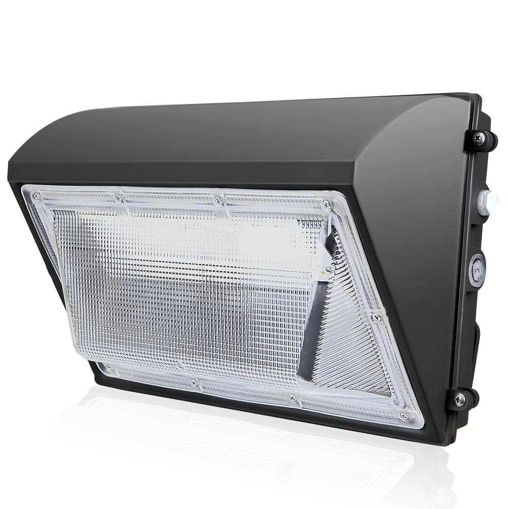 1000-Watt Equivalence Integrated LED Bronze Outdoor Wall Pack Area Light 18000 Lumens 5000k White with Photocell Sensor - Hercitys