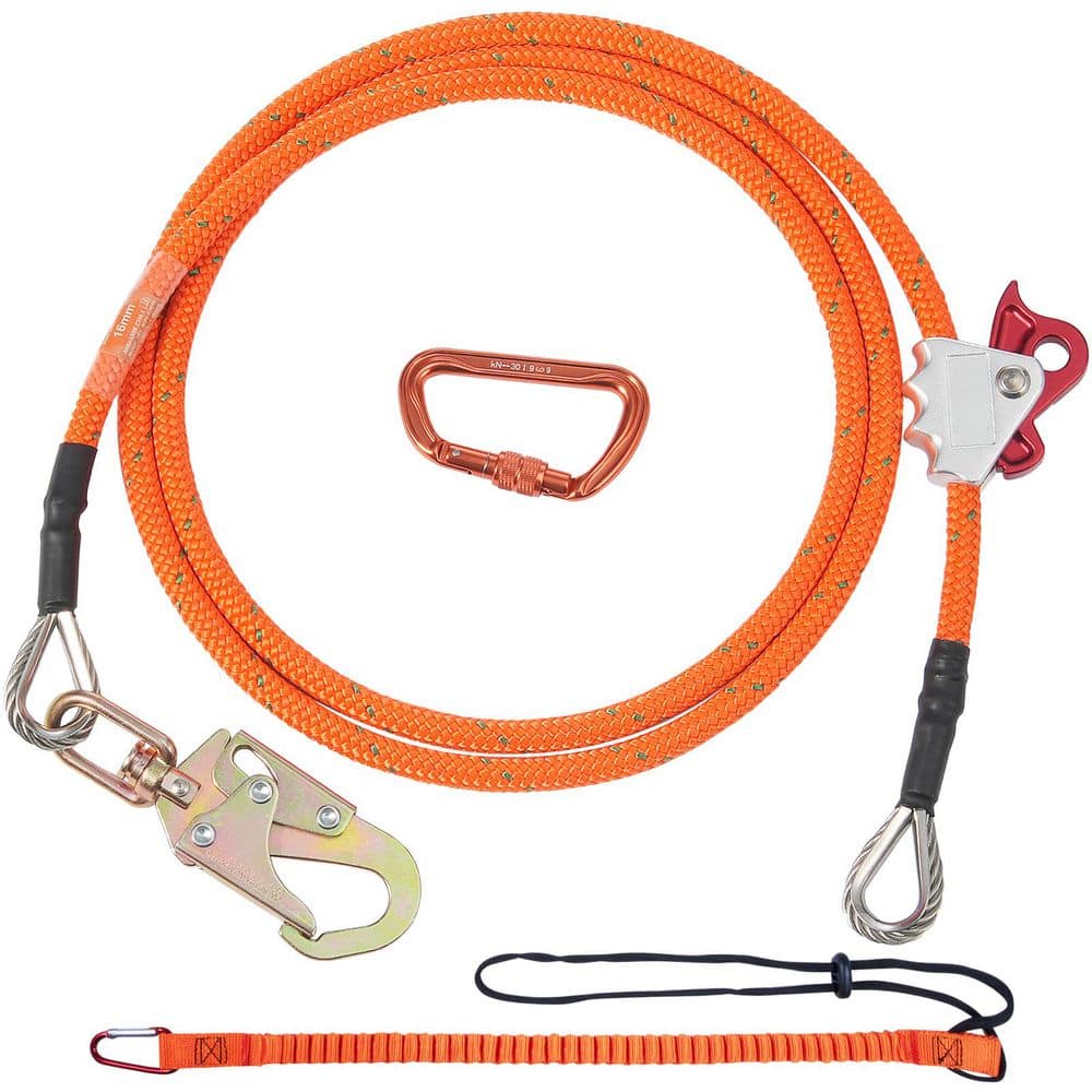 12.7 mm Steel Core Flipline, 10 ft. (3 m) Arborist Flipline for Tree Climbing, 30KN Breaking Tension for Fall Protection - Hercitys