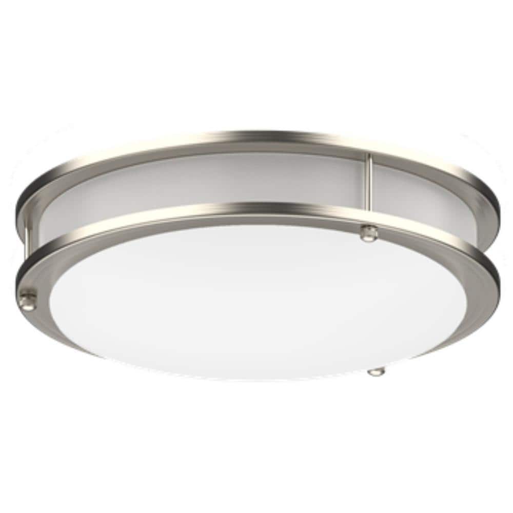 12 in. Brushed Nickel Selectable LED Flush Mount 2700/3000/3500/4000/5000K 90260 - Hercitys
