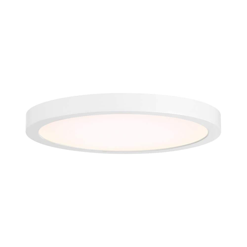 10 in. 20-Watt Modern Black Integrated LED Flush Mount with Clear Shade - Hercitys