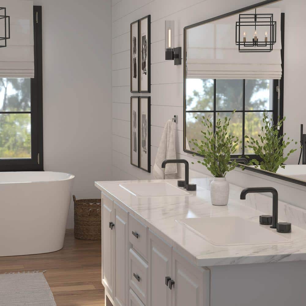 10 ft. Straight Laminate Countertop in Textured Calcutta Marble with Eased Edge and Integrated Backsplash - Hercitys