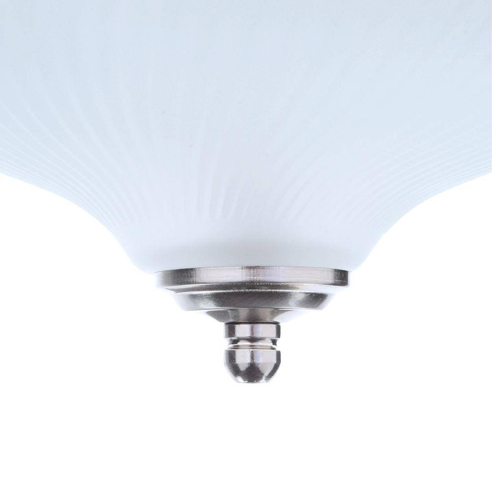 11 in. 2-Light Brushed Nickel Flush Mount (8-Pack) - Hercitys