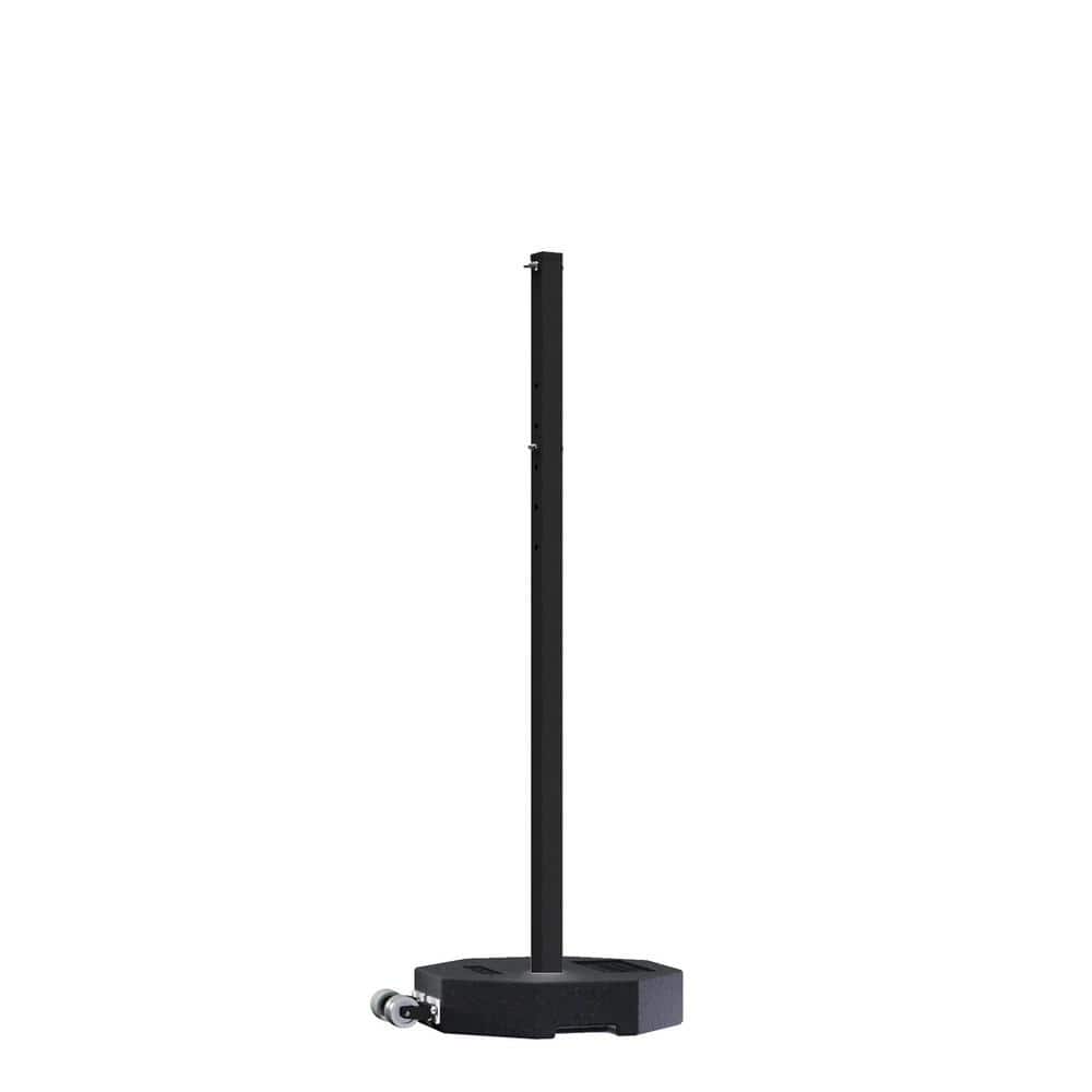 30 lbs. 60 in. Black Portable Post Rubber Base Sign Stand - Hercitys