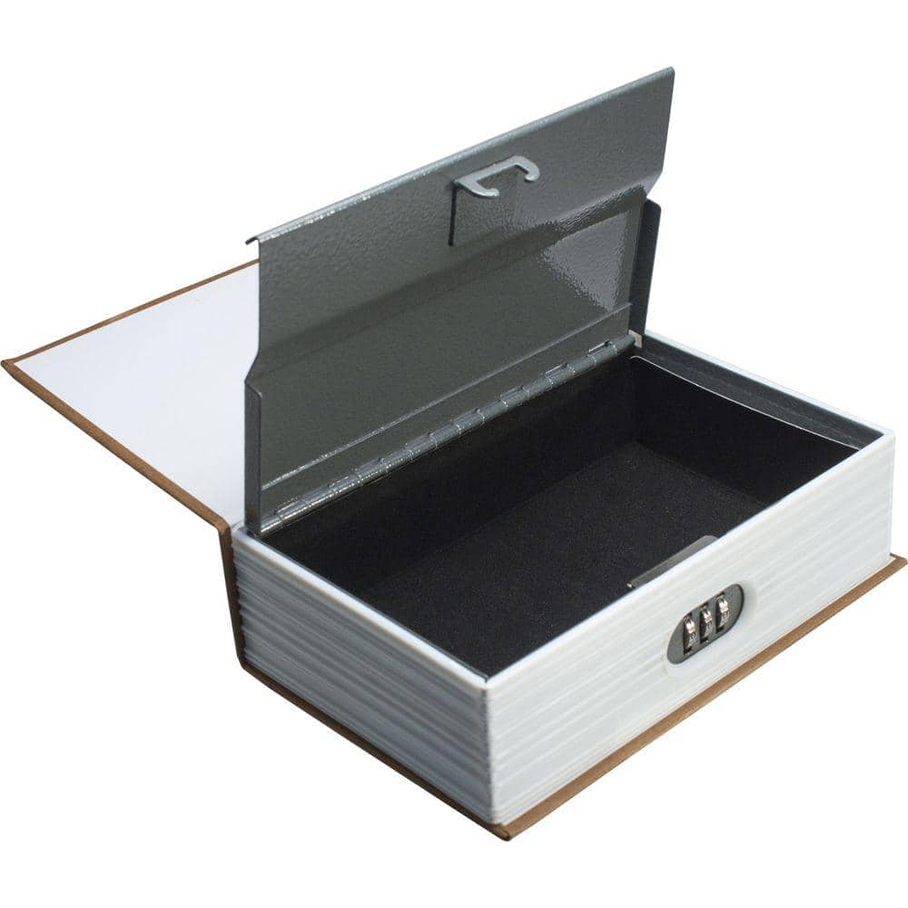 0.02 cu. ft. Steel Book Lock Box Safe with Combination Lock - Hercitys