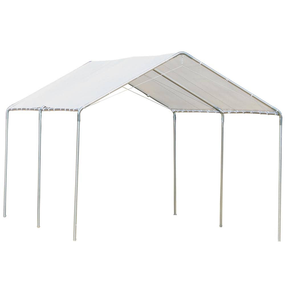 10 ft. x 20 ft. Heavy-Duty Carport Canopy with Water/UV Fighting Material and A Simple Open Design - Hercitys
