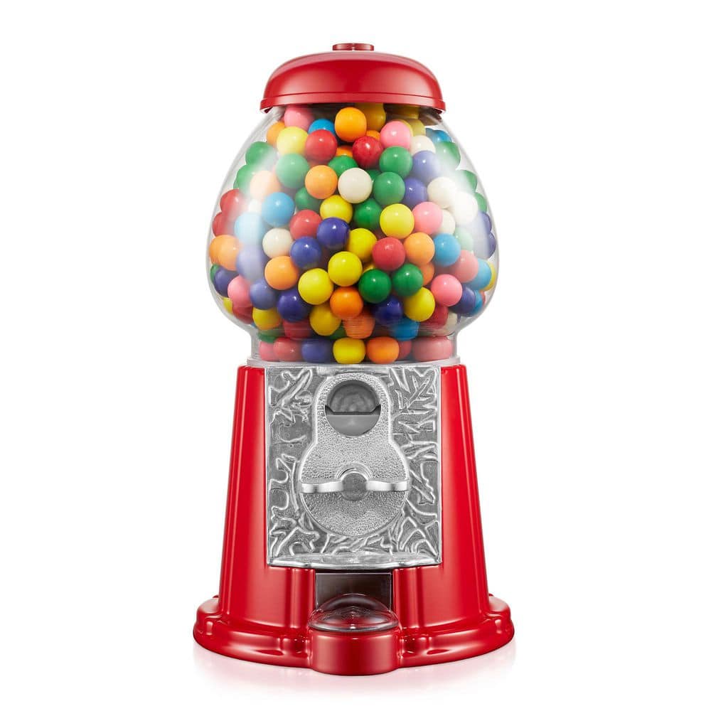 12 in. Gumball Machine, Vintage Style Candy Dispenser, Red - Hercitys