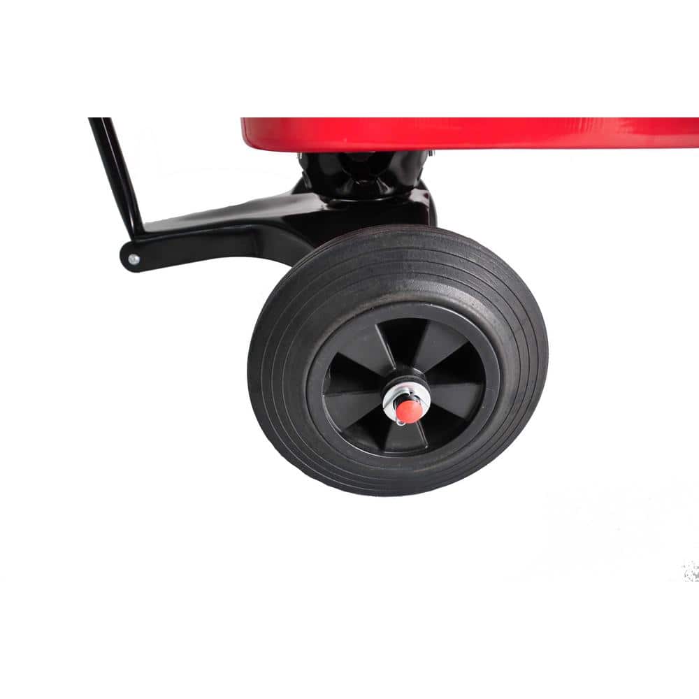 1.1 cu. ft. Red Steel Garden Cart, Cargo Wagon, - Hercitys