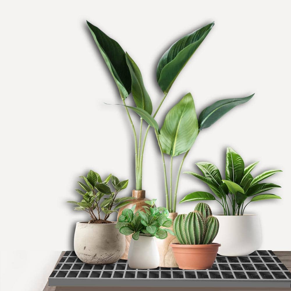 10.6 in. x 10.6 in. x 1 in. Gray Fiberglass Molded Grating, Paver,1.5 in. x 1.5 in. x 1 in. (4-Pack) - Hercitys