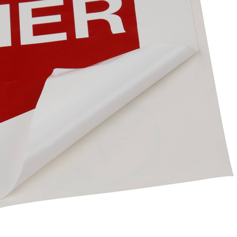 14 in. x 10 in. Decal Red on White Sticker Fire Extinguisher - Hercitys