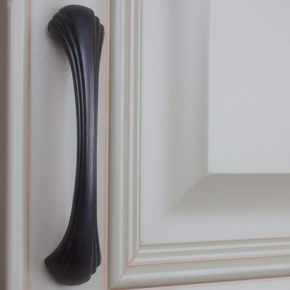 4-9/16 in. Center-to-Center Oil Rubbed Bronze Shell Series Cabinet Pulls (10-Pack) - Hercitys