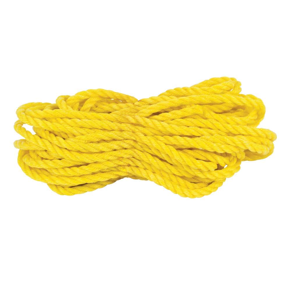 1/4 in. x 1 ft. Yellow Twisted Polypropylene Rope - Hercitys