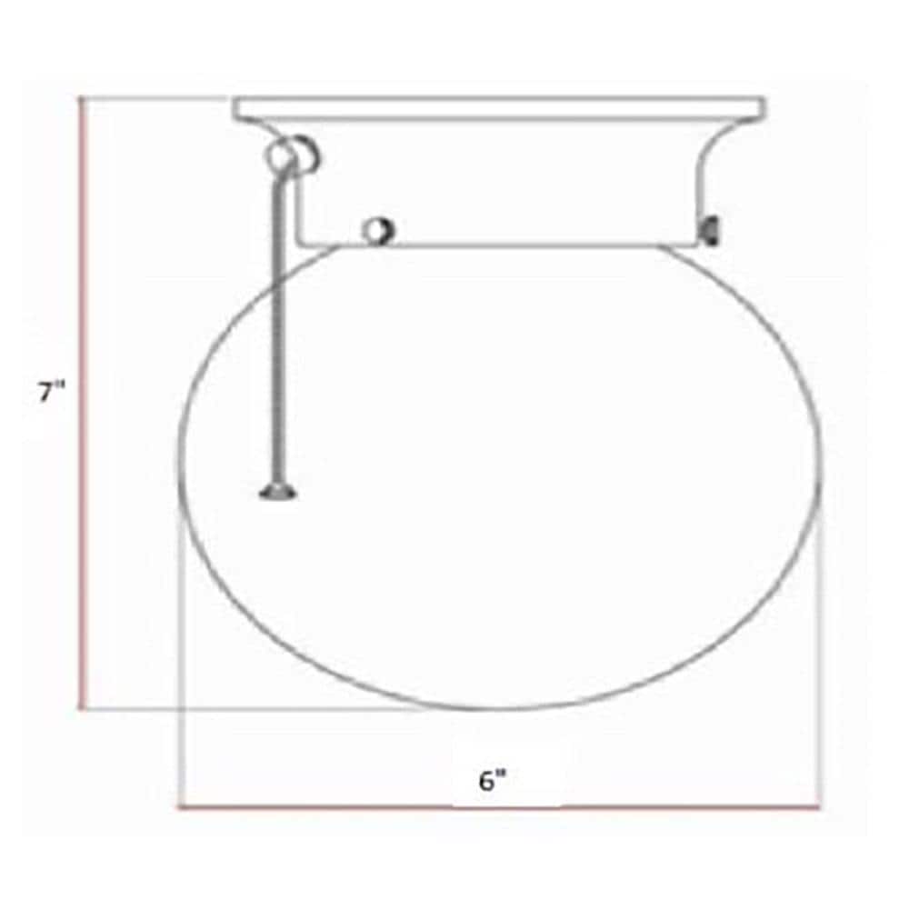 1-Light Oil Rubbed Bronze Ceiling Light with Opal Glass and Pull Chain - Hercitys