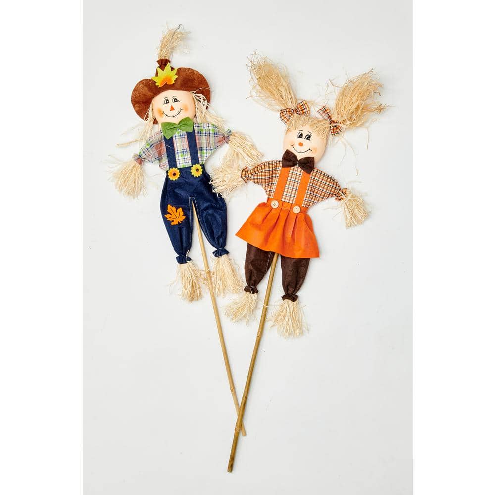 36 in. Scarecrow on Stick (Set of 2) - Hercitys