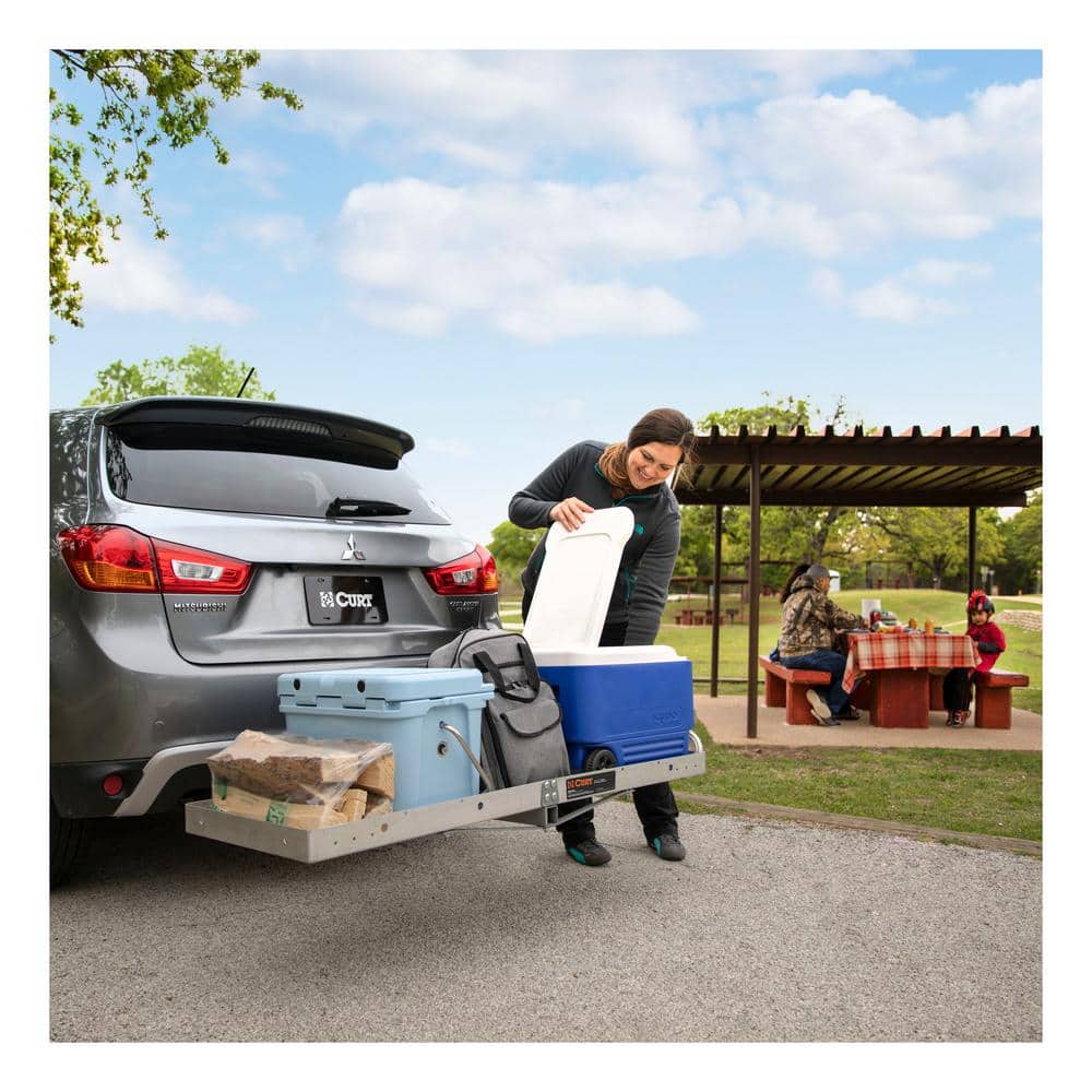 500 lb. Capacity 60 in. x 20 in. Aluminum Tray-Style Cargo Carrier (Folding 2 in. Shank) - Hercitys