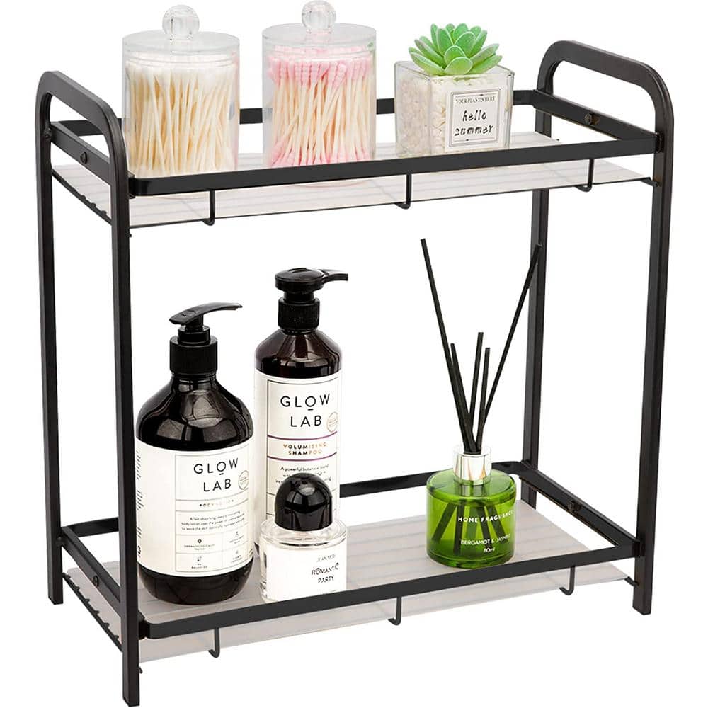 2-Tier Bathroom Counter Organizer, Premium Bathroom Sink Organizer Countertop, Kitchen Spice Rack Storage Shelf - Hercitys