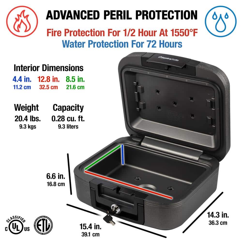 0.28 cu. ft. Fireproof & Waterproof Safe Box - Hercitys