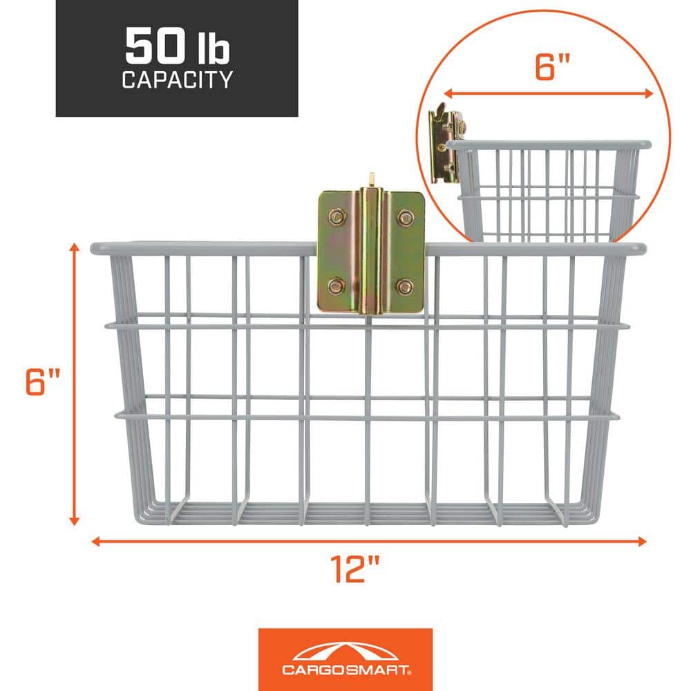 12 in. W x 6 in. H Small Steel Track Basket - Hercitys