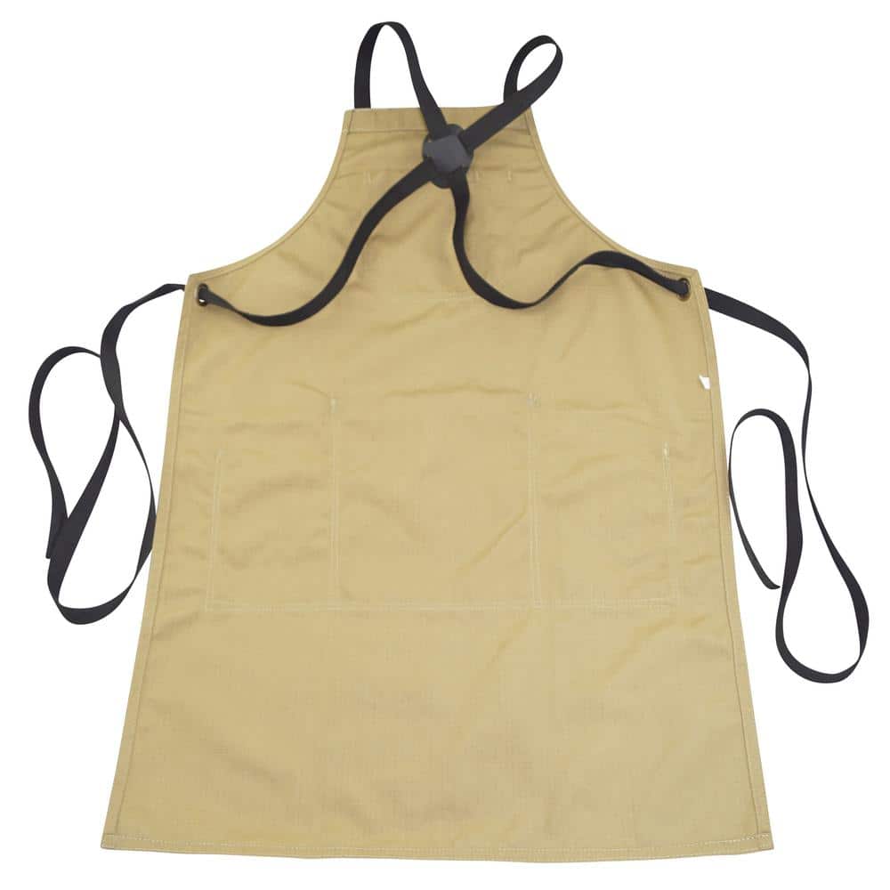 5-Pocket Canvas Tool Work Apron in Khaki - Hercitys