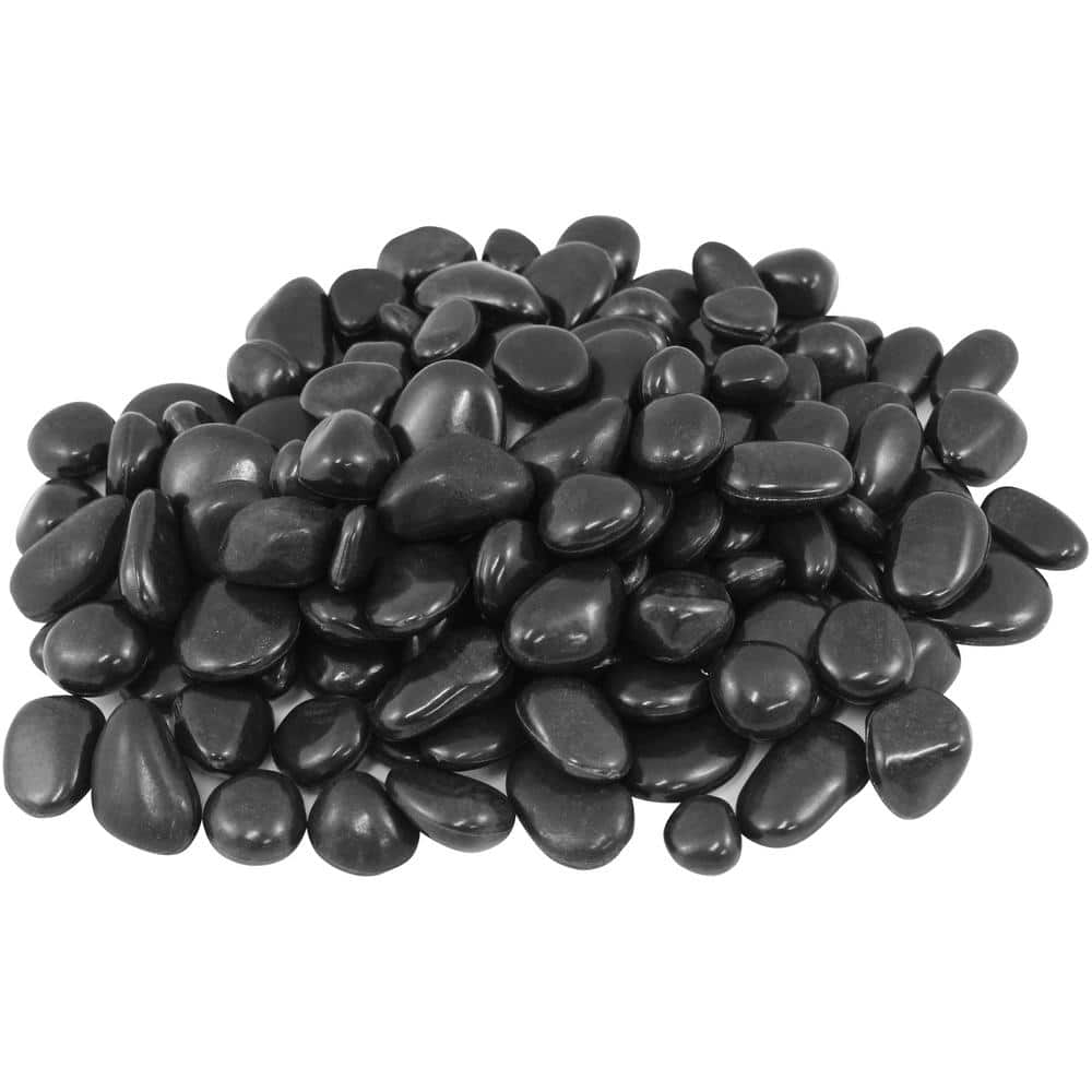 0.055 cu. ft. 0.5 in. to 1 in. Black Plastic Pebbles - Hercitys