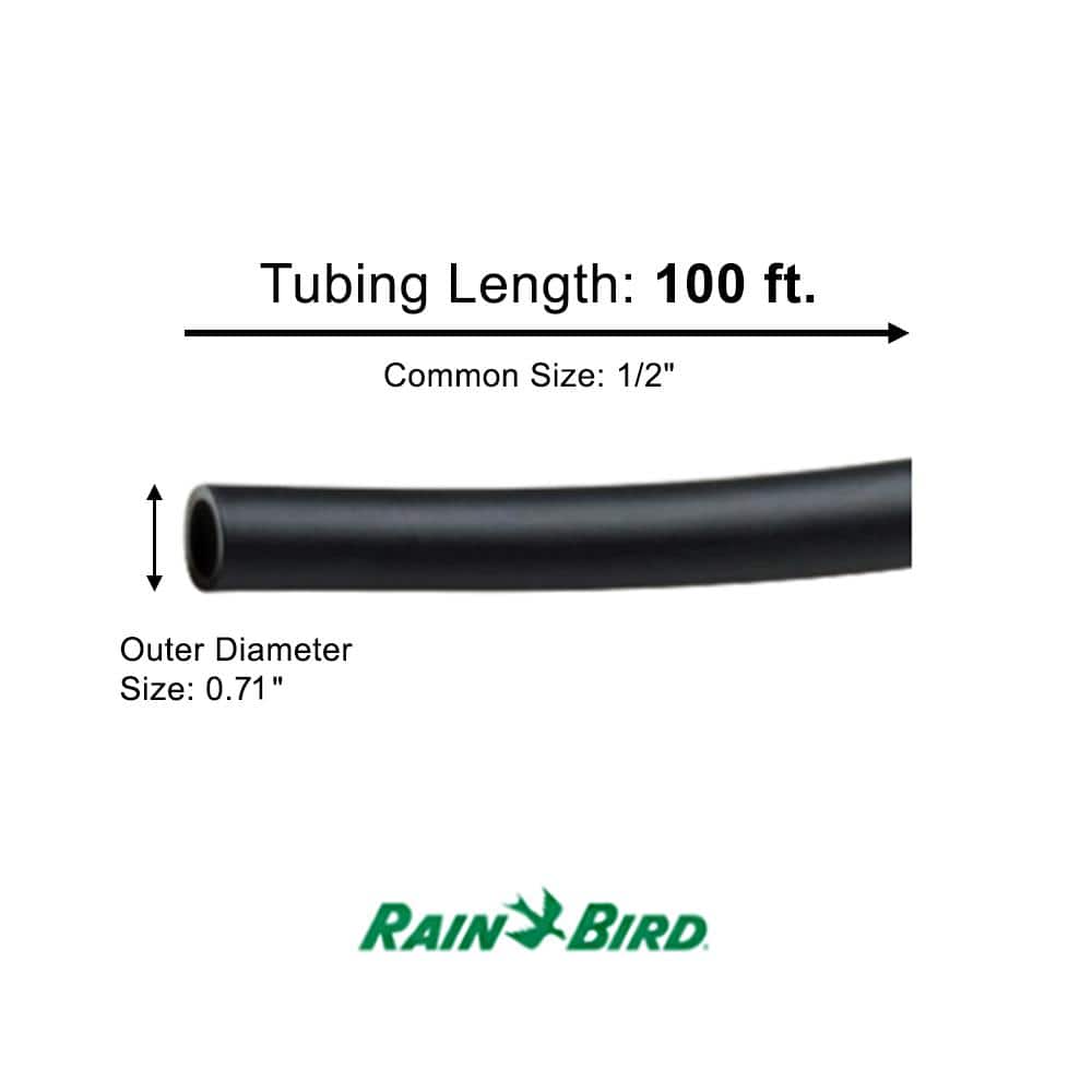 1/2 in. (0.70 in. O.D.) x 100 ft. Distribution Tubing for Drip Irrigation - Hercitys