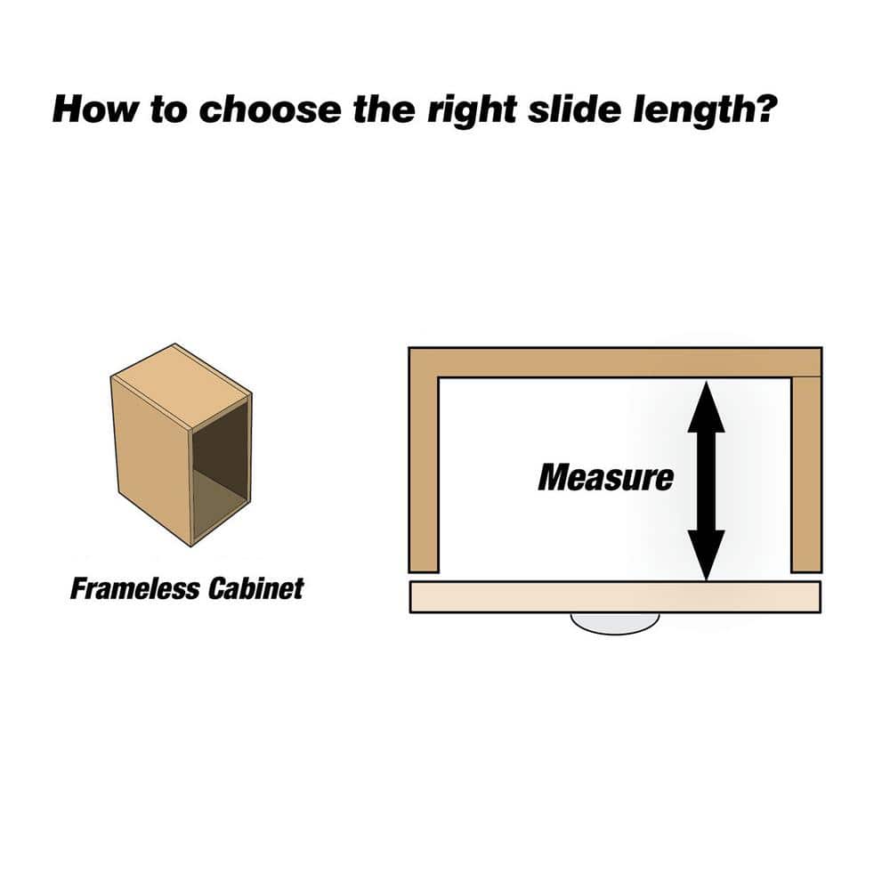 (Pair) 19-11/16 in. (500 mm) Full Extension Concealed Undermount Soft-Close Drawer Slide - Hercitys