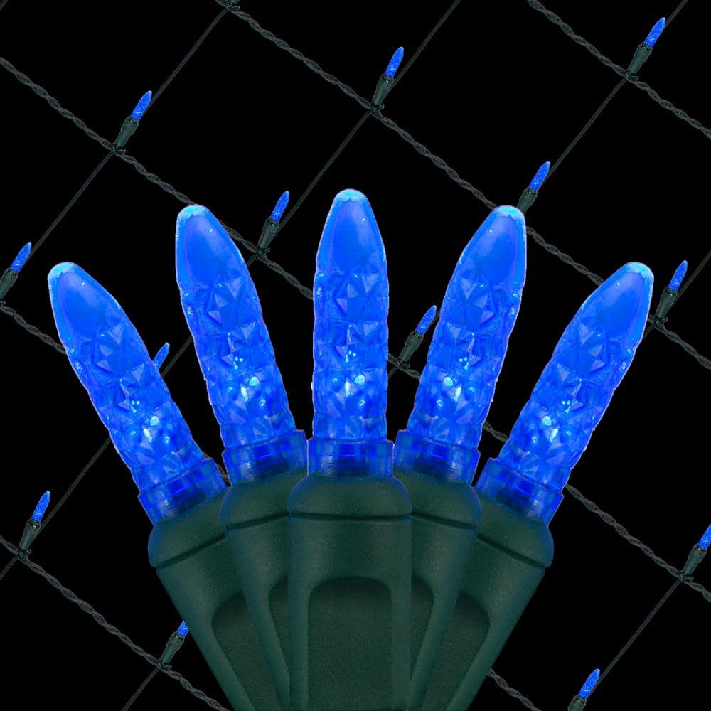 48 in. x 72 in. 100-Light M5 LED Blue Net Light Set - Hercitys