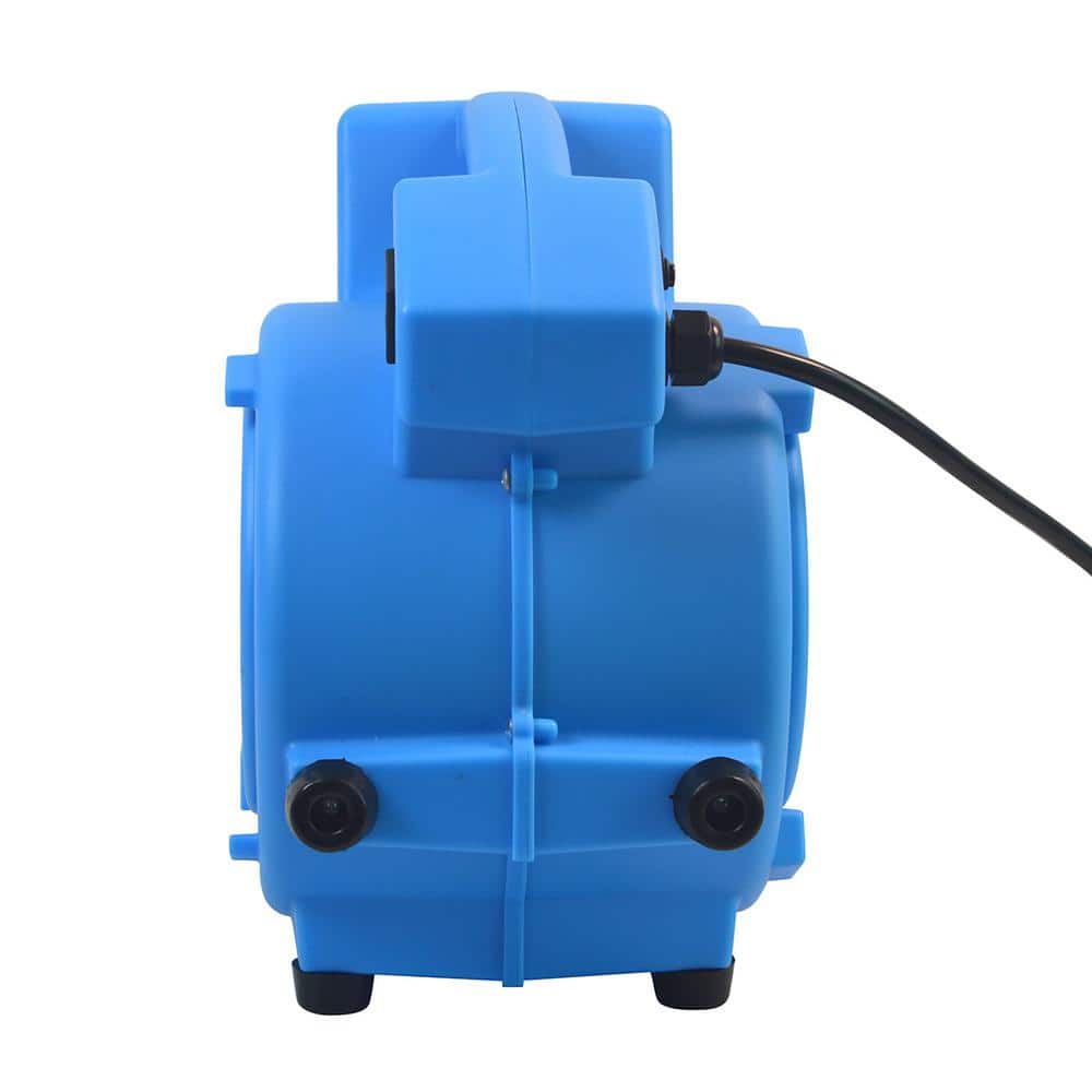11 in. 1/8 HP 3-Speed Blower Fan in Blue with Daisy Chain Capability, Stackable - Hercitys
